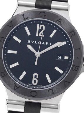BVLGARI Diagono ceramic DG42SC Date black Dial Automatic Men's Watch_959765
